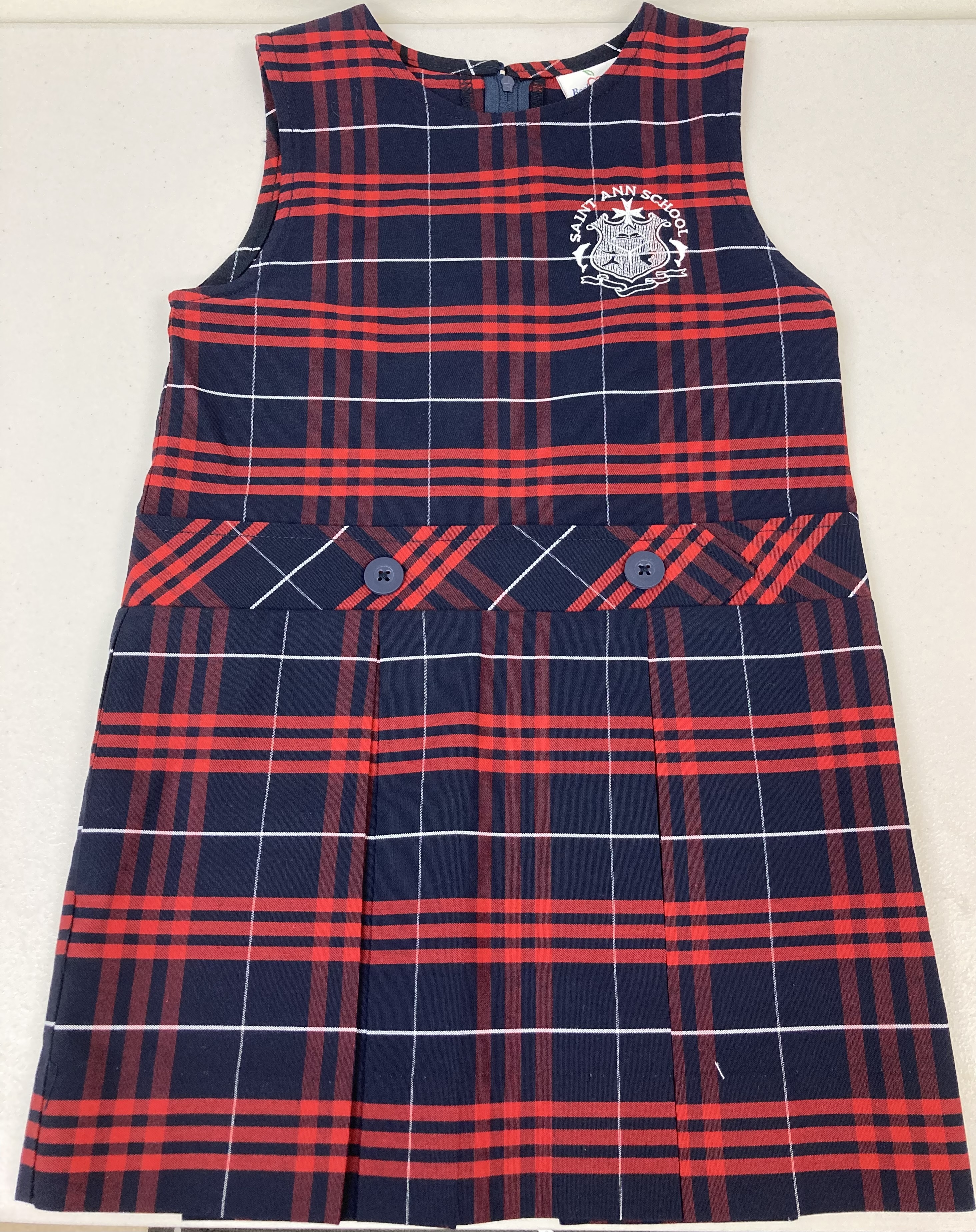 St Ann Plaid Jumper Dress Uniform